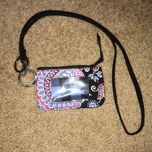 Vera Bradley wristlet and lanyard combo